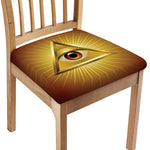 Masonic Eye Sight Print Chair Cushion Cover