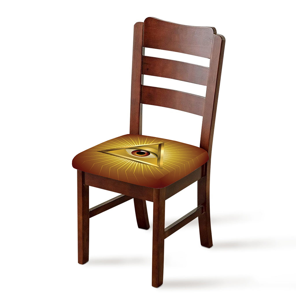 Masonic Eye Sight Print Chair Cushion Cover