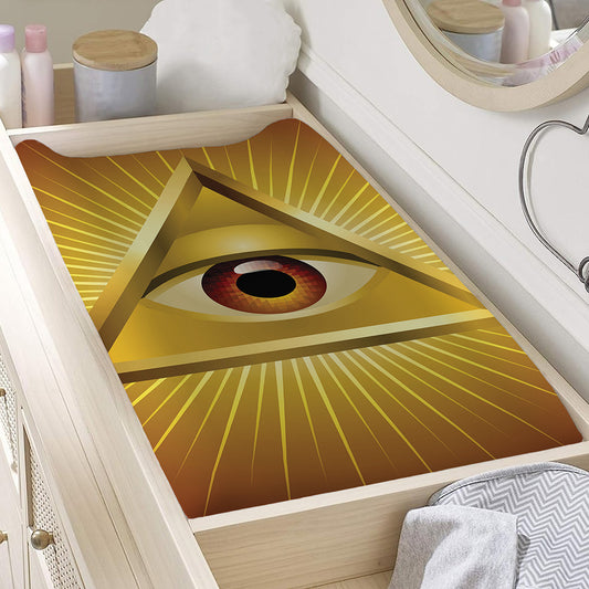Masonic Eye Sight Print Changing Pad Cover