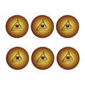 Masonic Eye Sight Print Coaster Set