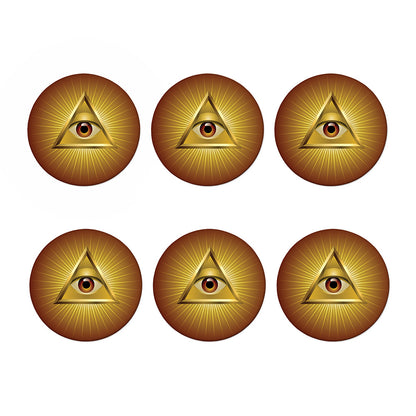 Masonic Eye Sight Print Coaster Set