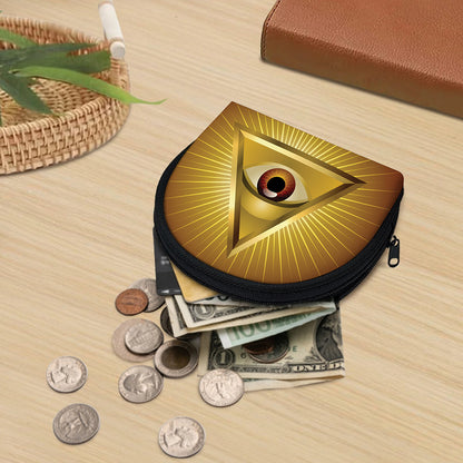 Masonic Eye Sight Print Coin Purse