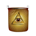 Masonic Eye Sight Print Collapsible Laundry Basket
