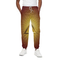 Masonic Eye Sight Print Cotton Sweatpants
