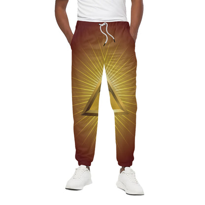 Masonic Eye Sight Print Cotton Pants