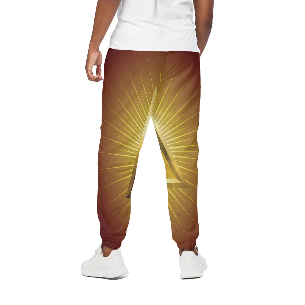 Masonic Eye Sight Print Cotton Pants