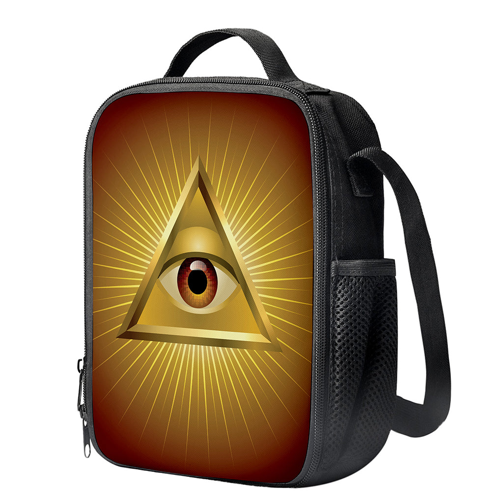 Masonic Eye Sight Print Crossbody Lunch Bag