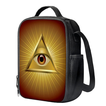 Masonic Eye Sight Print Crossbody Lunch Bag