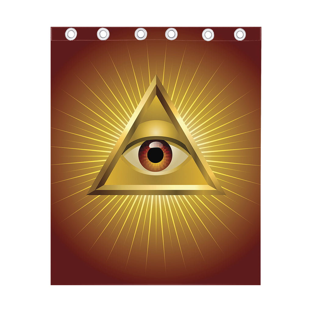 Masonic Eye Sight Print Curtain