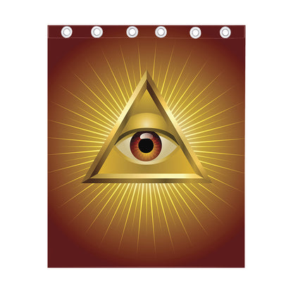 Masonic Eye Sight Print Curtain