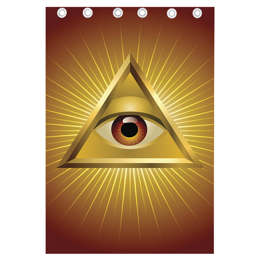 Masonic Eye Sight Print Curtain