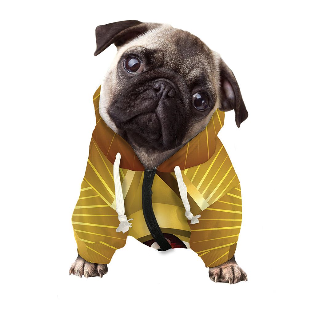 Masonic Eye Sight Print Dog Zip Up Hoodie