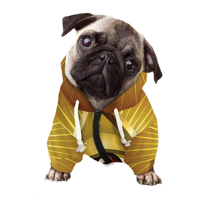 Masonic Eye Sight Print Dog Zip Up Hoodie