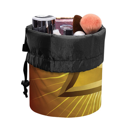 Masonic Eye Sight Print Drawstring Makeup Bag