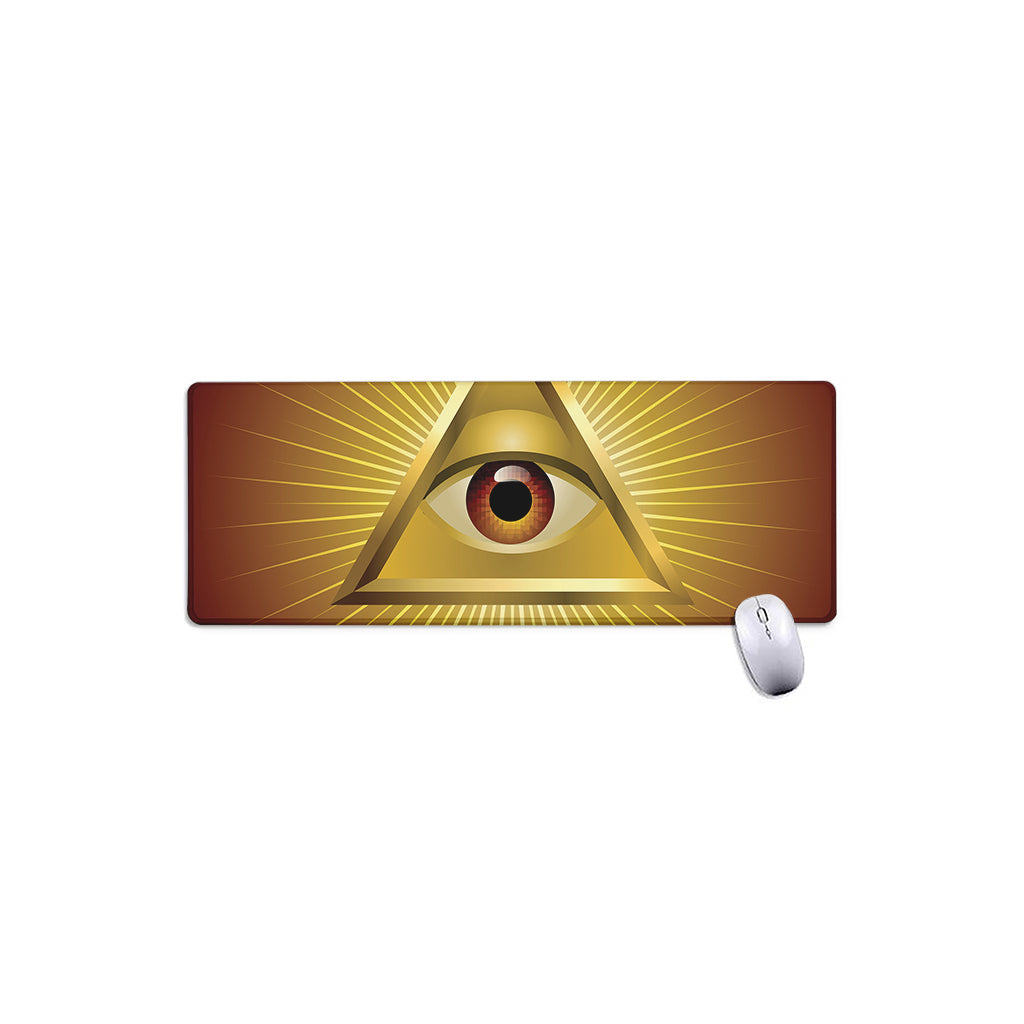 Masonic Eye Sight Print Extended Mouse Pad
