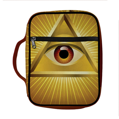 Masonic Eye Sight Print Front Pocket Bible Bag