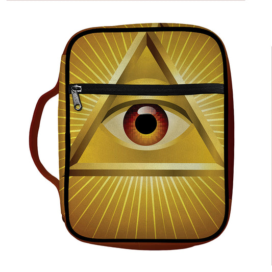 Masonic Eye Sight Print Front Pocket Bible Bag