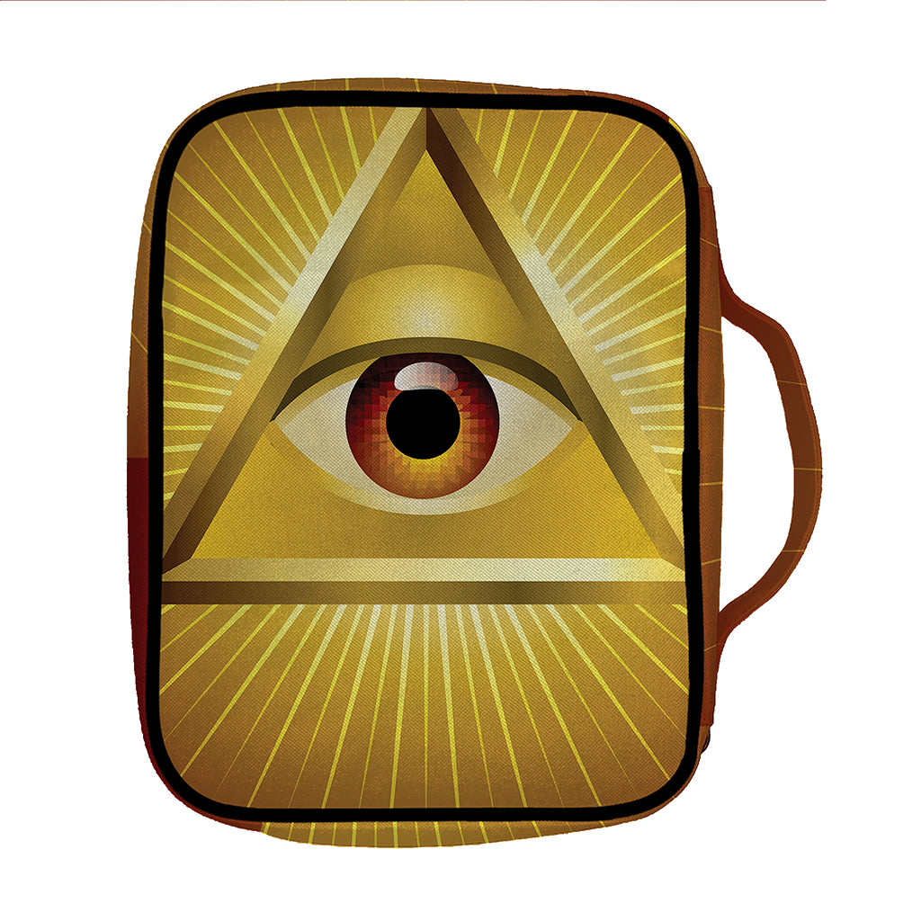 Masonic Eye Sight Print Front Pocket Bible Bag