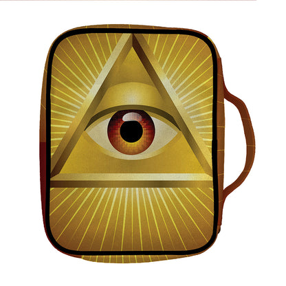 Masonic Eye Sight Print Front Pocket Bible Bag