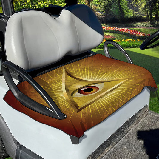 Masonic Eye Sight Print Golf Cart Seat Cover
