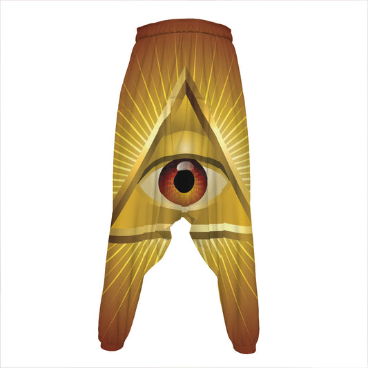 Masonic Eye Sight Print Hammer Pants