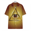 Masonic Eye Sight Print Hawaiian Shirt