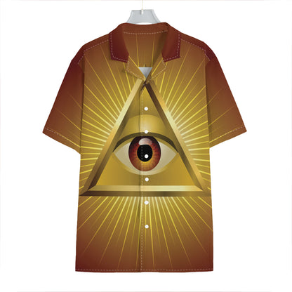 Masonic Eye Sight Print Hawaiian Shirt