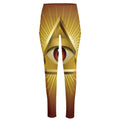 Masonic Eye Sight Print High-Waisted Pocket Leggings