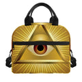 Masonic Eye Sight Print Insulated Lunch Bag