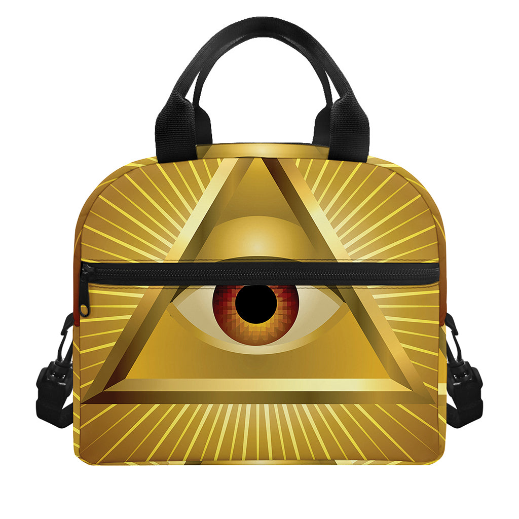 Masonic Eye Sight Print Insulated Lunch Bag