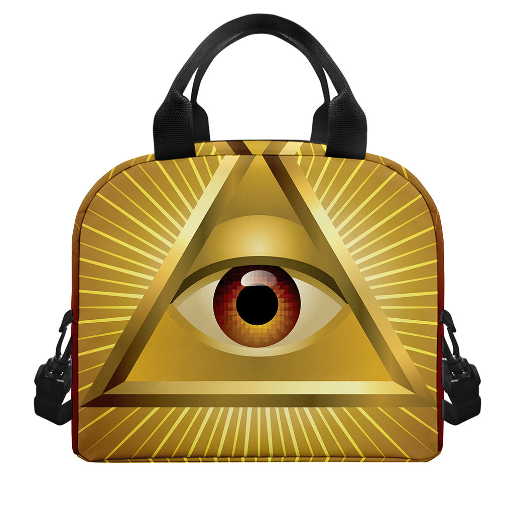 Masonic Eye Sight Print Insulated Lunch Bag