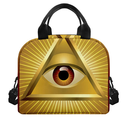 Masonic Eye Sight Print Insulated Lunch Bag