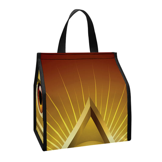 Masonic Eye Sight Print Insulated Lunch Tote