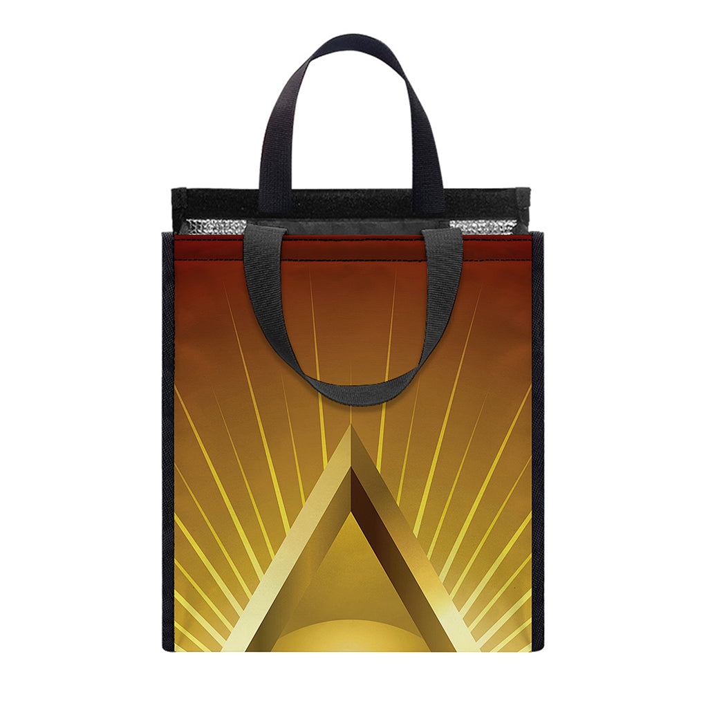 Masonic Eye Sight Print Insulated Lunch Tote