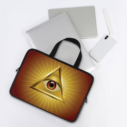 Masonic Eye Sight Print Laptop Sleeve With Handle