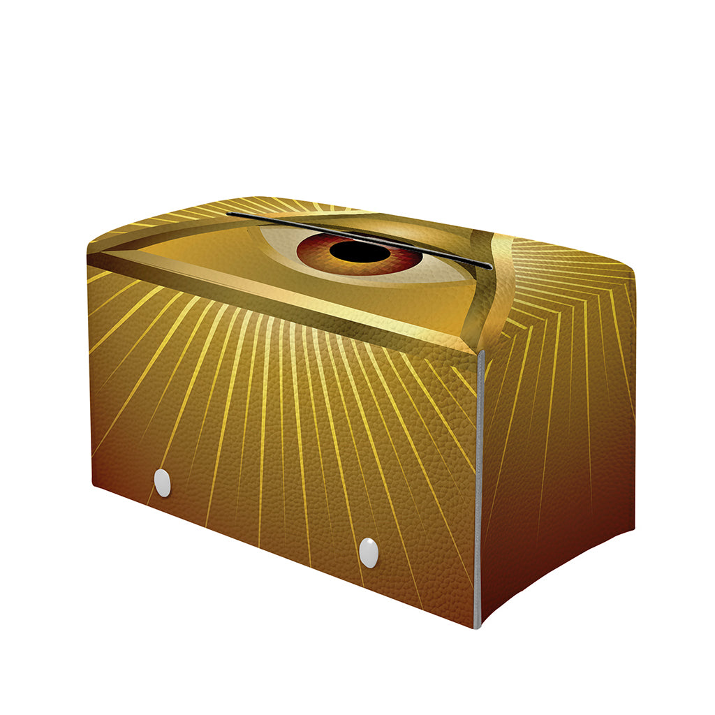 Masonic Eye Sight Print Leather Tissue Box Cover