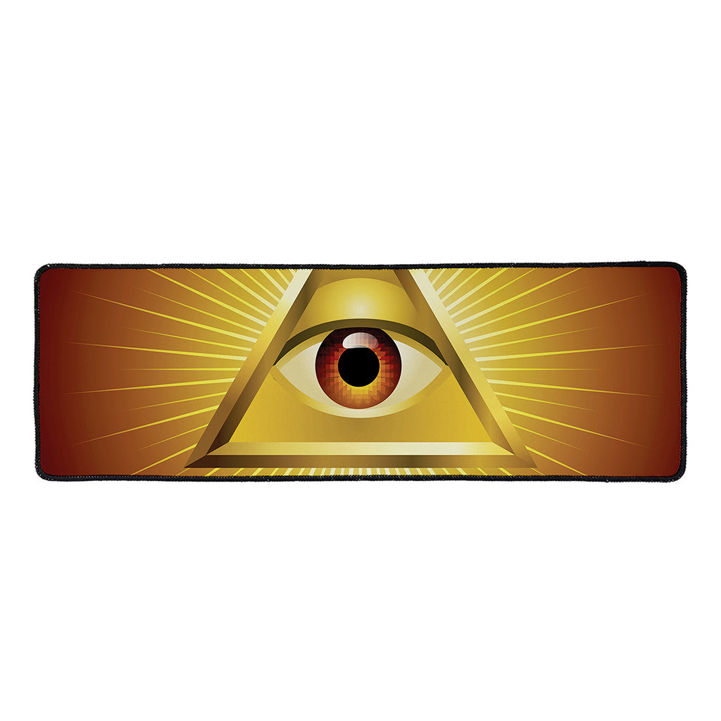 Masonic Eye Sight Print Long Kitchen Mat