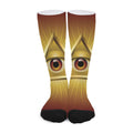 Masonic Eye Sight Print Long Socks