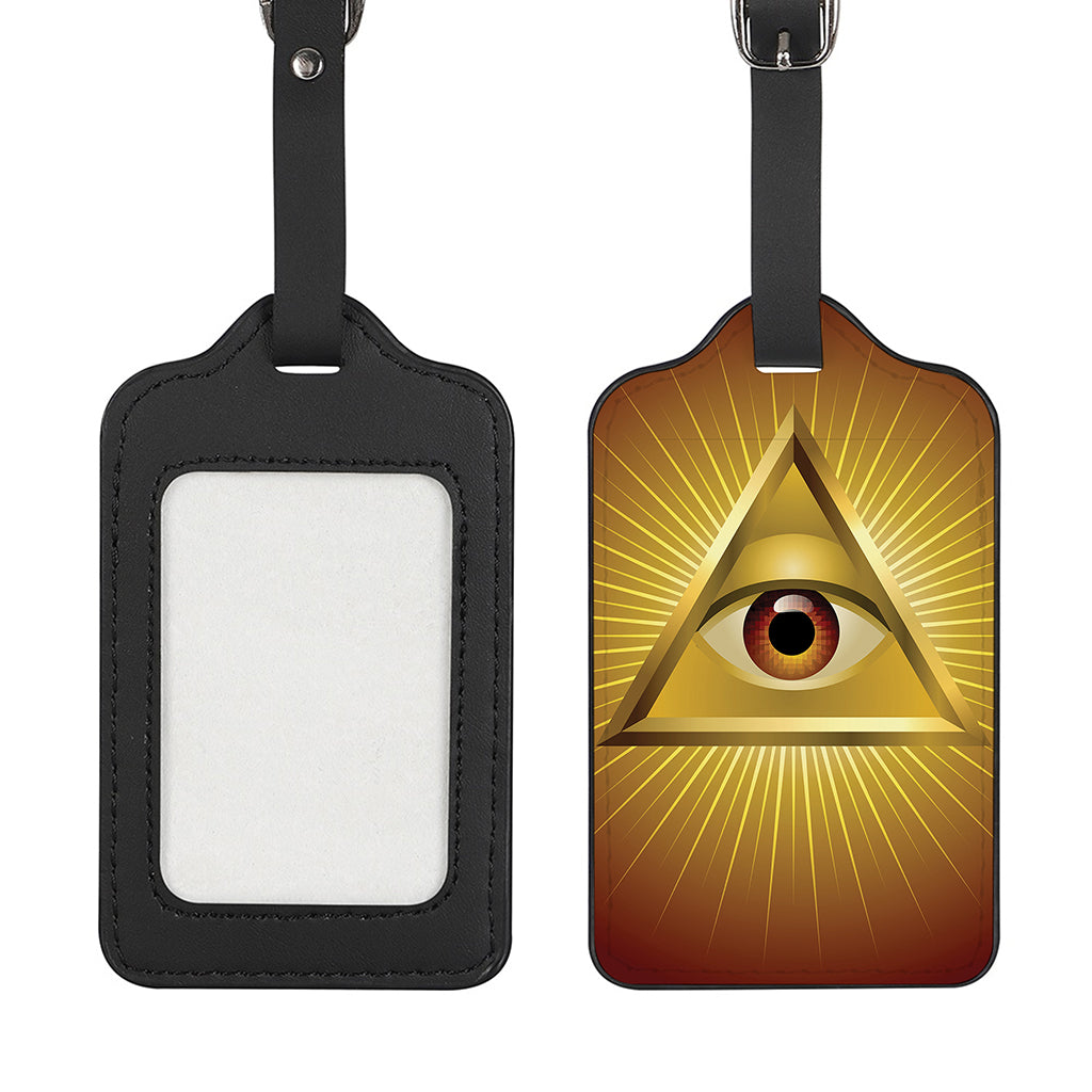 Masonic Eye Sight Print Luggage Tag