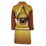 Masonic Eye Sight Print Men's Bathrobe