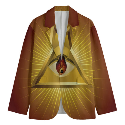 Masonic Eye Sight Print Men's Blazer
