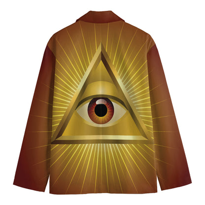 Masonic Eye Sight Print Men's Blazer