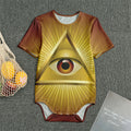 Masonic Eye Sight Print Men's Bodysuit