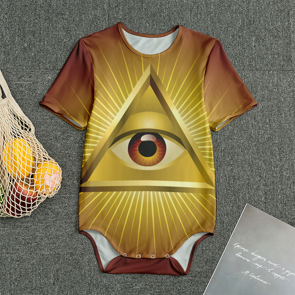 Masonic Eye Sight Print Men's Bodysuit