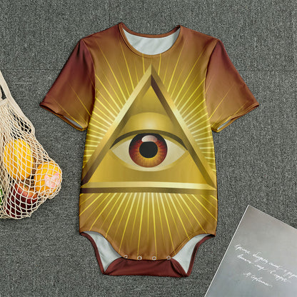 Masonic Eye Sight Print Men's Bodysuit