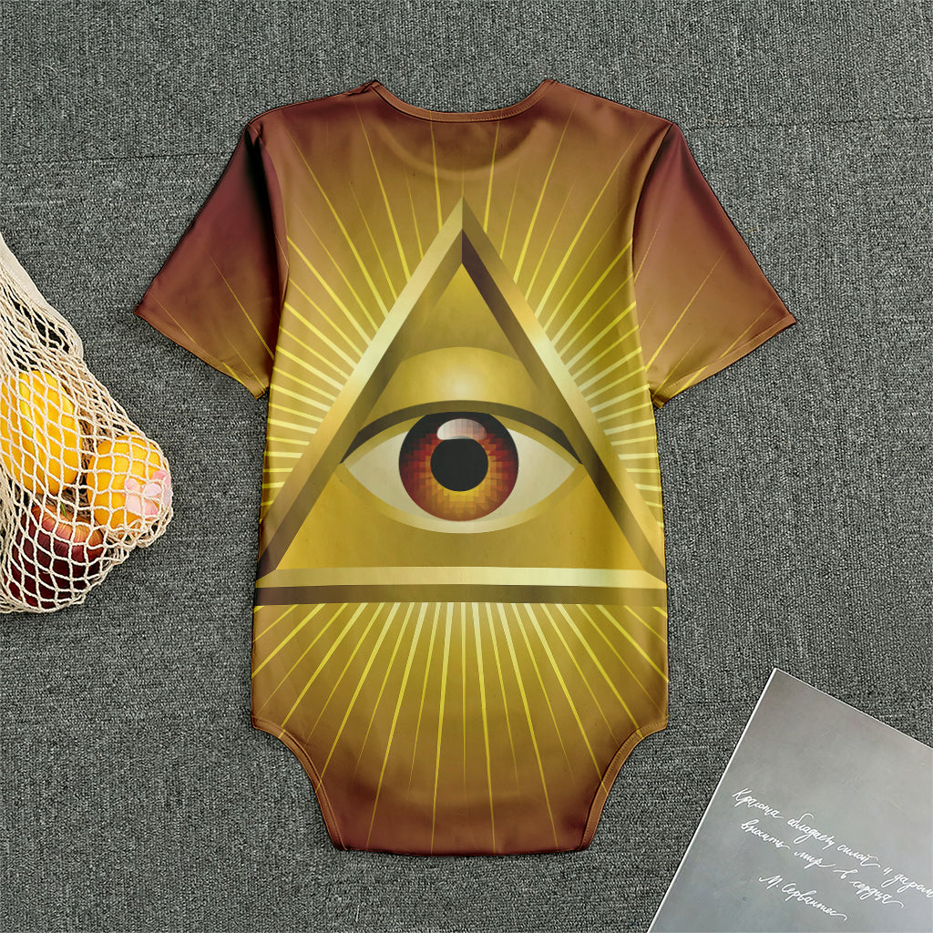 Masonic Eye Sight Print Men's Bodysuit
