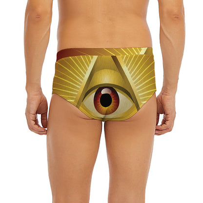 Masonic Eye Sight Print Men's Briefs