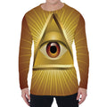Masonic Eye Sight Print Men's Long Sleeve T-Shirt