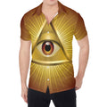 Masonic Eye Sight Print Men's Shirt
