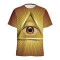 Masonic Eye Sight Print Men's Athletic T-Shirt